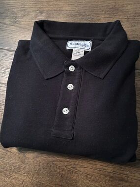 Huntington Classic Black Polo size XXL